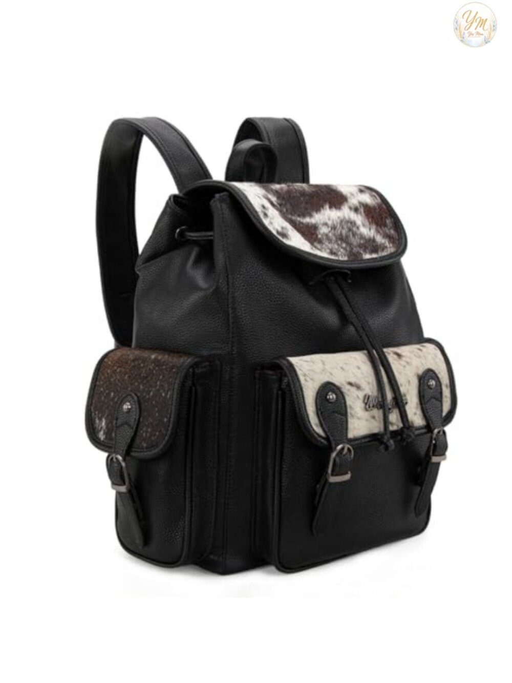 Western Tooled Leather Backpack Purse for Women - Floral Cowhide Travel Daypack